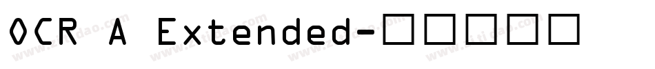 OCR A Extended字体转换
